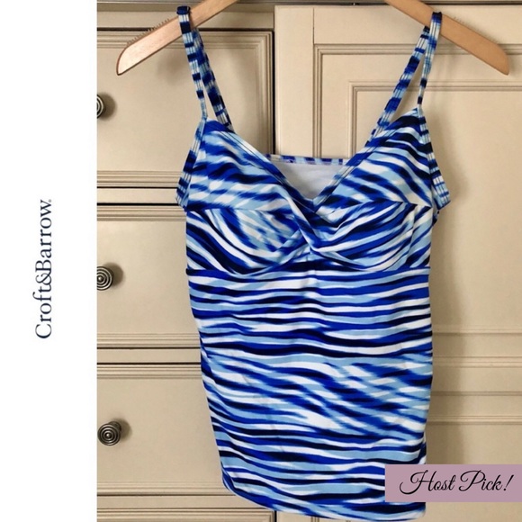CROFT & BARROW Women’s Twisted Tankini Top - Picture 5 of 11